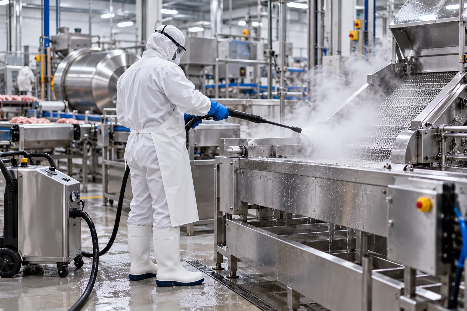 Sistema de limpieza por vapor industrial